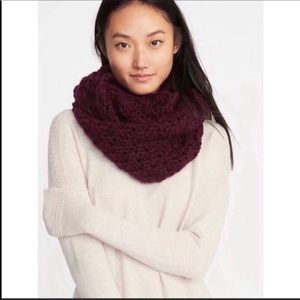 Faded Glory | Burgundy Basket-Weave Infinity Scarf
